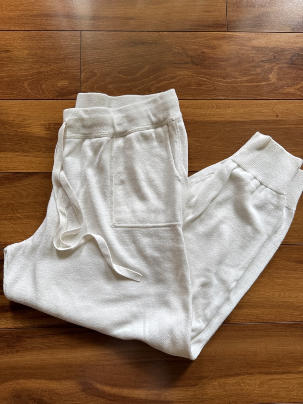 J.Crew White Cashmere Jogger Pants L